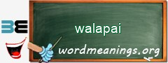 WordMeaning blackboard for walapai